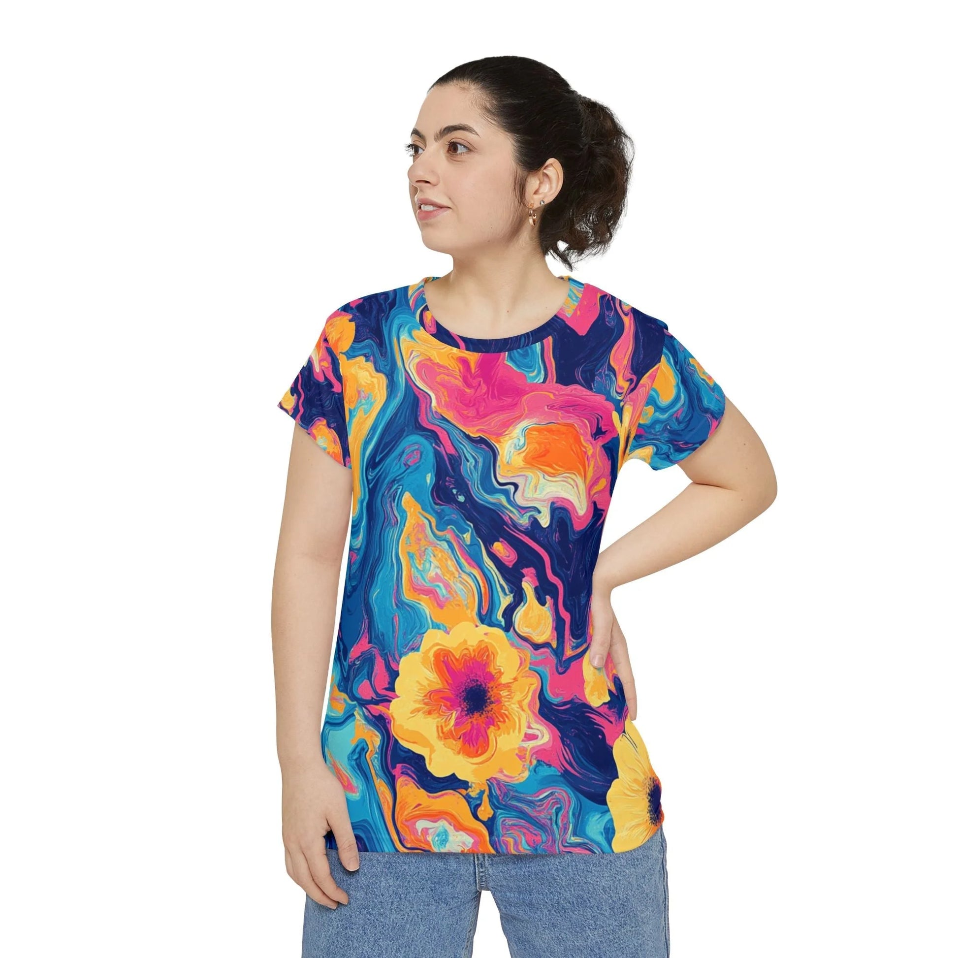 ["All Over Print","AOP","AOP Clothing","Art","Artful","Artistic","Artsy","Arty","Assembled in the USA","Assembled in USA","Illustration","Illustration art","Made in the USA","Made in USA","Sublimation","T-shirts","Tops","Women's Clothing"]